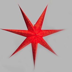 Stjerne i papir rød