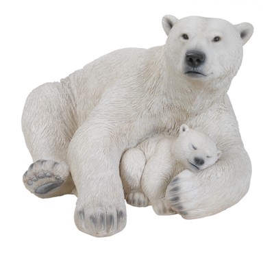 Isbjørn med unge