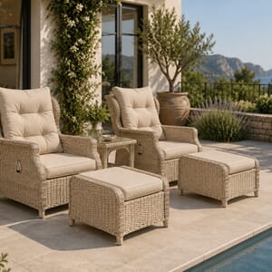 Napoli Recliner Stolsett Beige