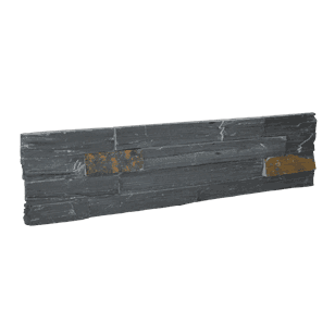 Stone wall - Sort/Rust endestein