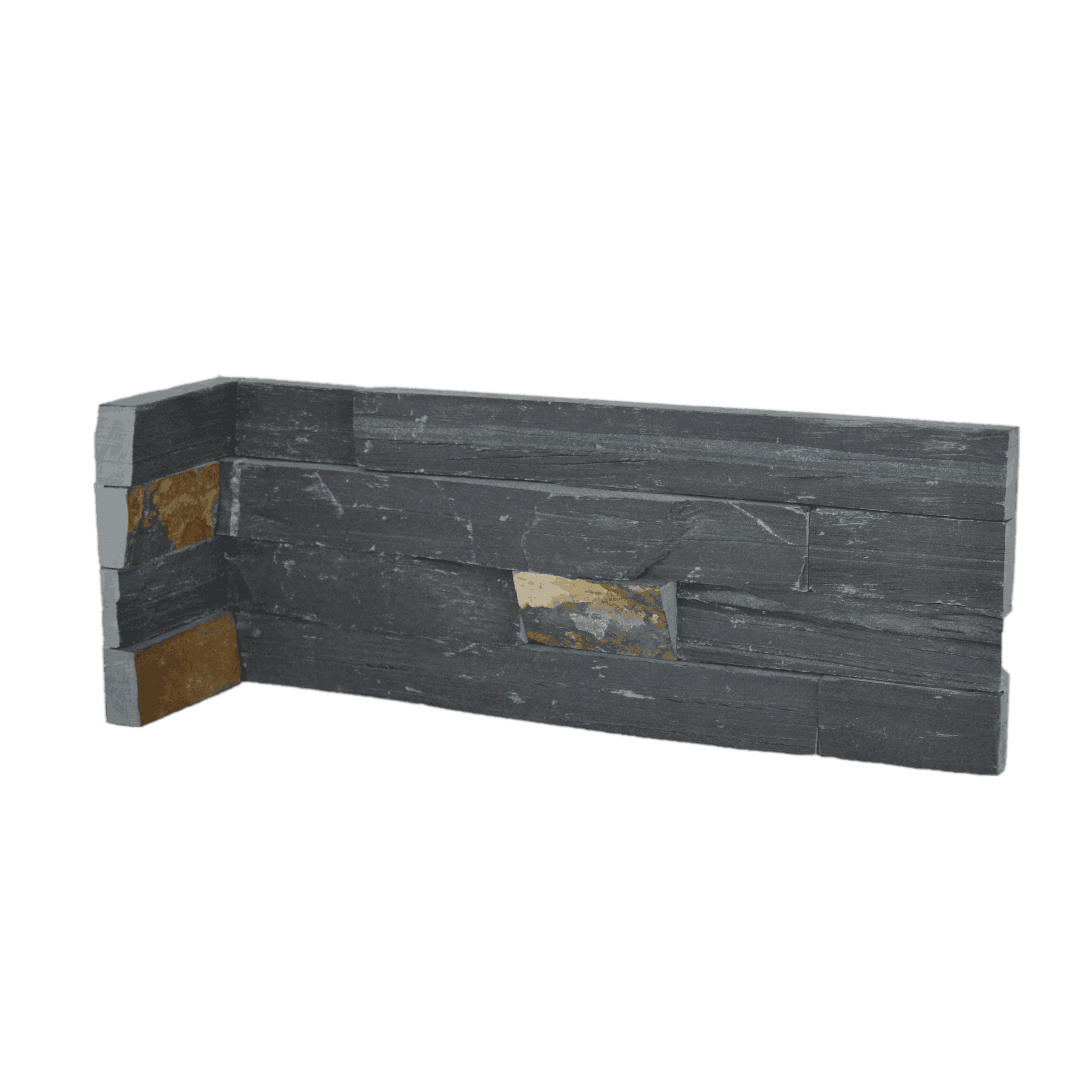 Stone wall - Sort/Rust innvendig hjørne - Smart Flis og Interiør