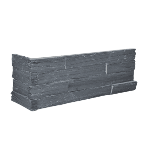 Stone wall - Sort utvendig hjørne