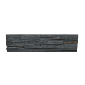 Stone wall - Sortrust smalstripet veggpanel