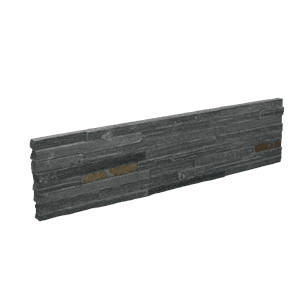 Stone wall - Sortrust smalstripet naturlig endestein