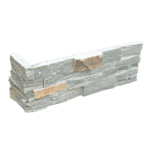 Stone wall - Grå-rust utvendig hjørne