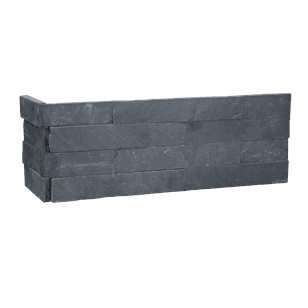 Sort skifer utvendig hjørne